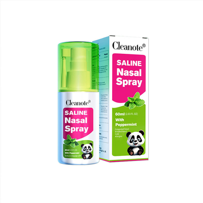 calidad Pimienta Cleanote Solución salina Niebla nasal 0,9% NaCl Spray nasal salino para la rinitis Frío Congestionado fábrica