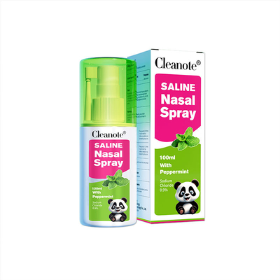 calidad 00,9% NaCl 100 ml de salino para la nariz con menta para refrescante nasal para adultos fábrica