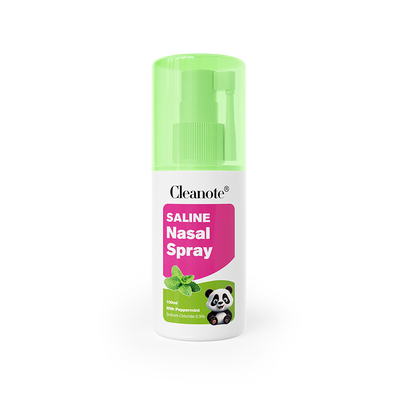 calidad Cleanote Solución Salina Aerosol Nasal 0,9% NaCl 100 ml con menta para rinitis Fría Congestionada Irritada Refrescante Nasal fábrica
